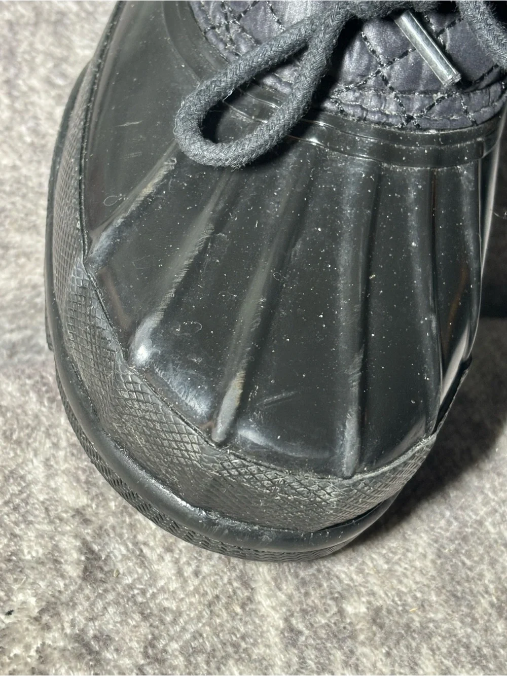 Sperry Women's Black Quilted Duck-Style Boots - Top Sider, Size 8